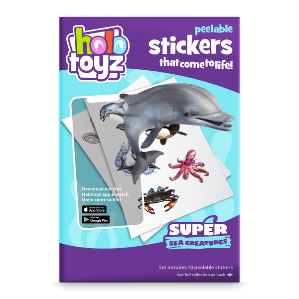 Tatouages Temporaires Holographiques – Super Sea Creatures – Set de 10