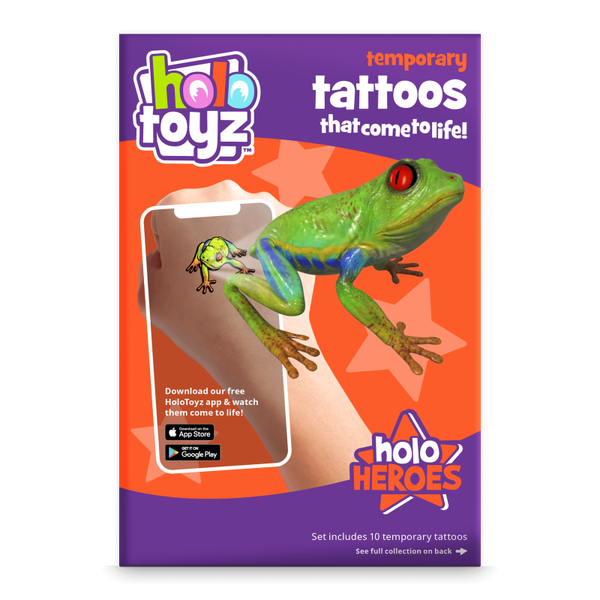 Tatouages Temporaires Holographiques – Holo Heroes – Set de 10
