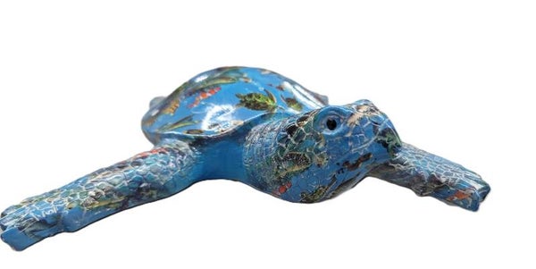 Tortue Marine Aquarium – Décoration Murale en Résine – 25 cm