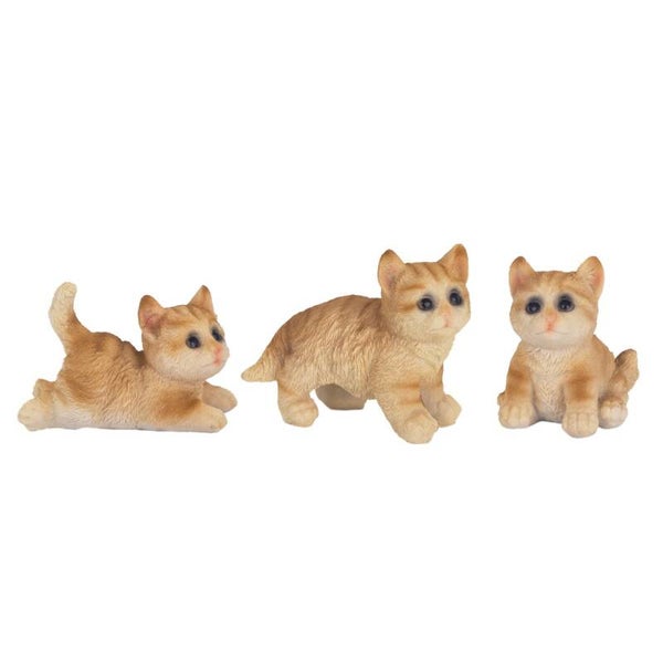 Chatons Roux Figurines Décoratives en Résine 8 x 4 x 7 cm
