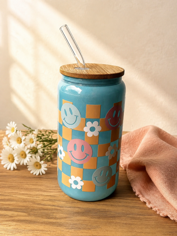 Blauw drinkbeker happy