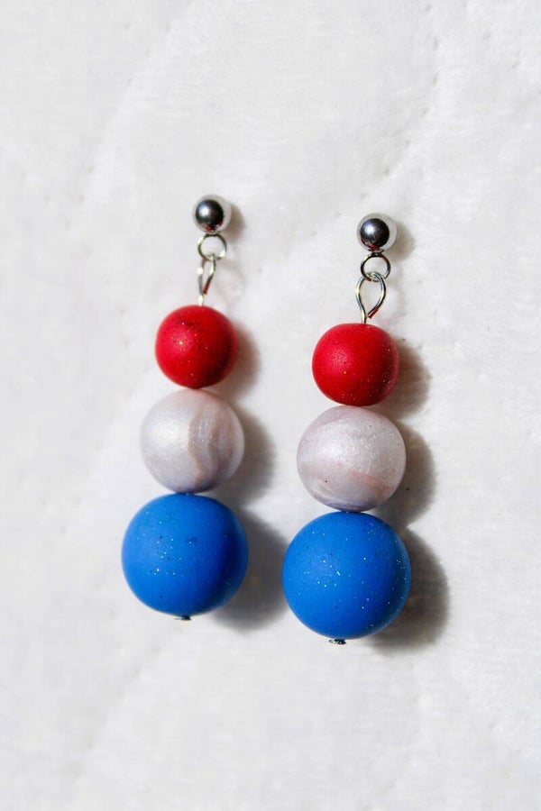 Hangers 3 ballen rood, wit, blauw