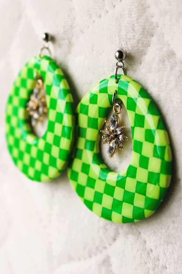 Ovale bungel met ruit patroon