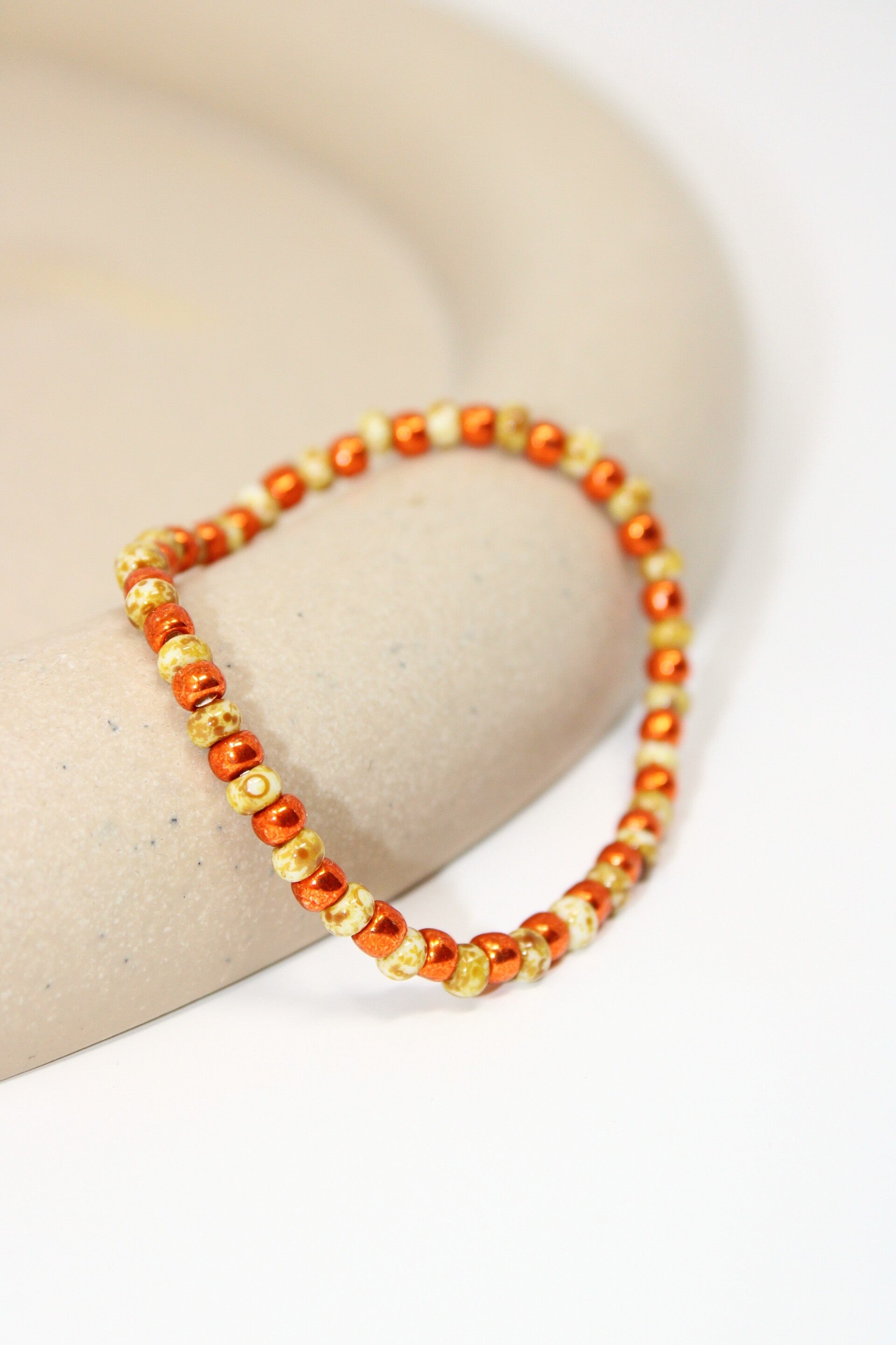 Kralen armband orange