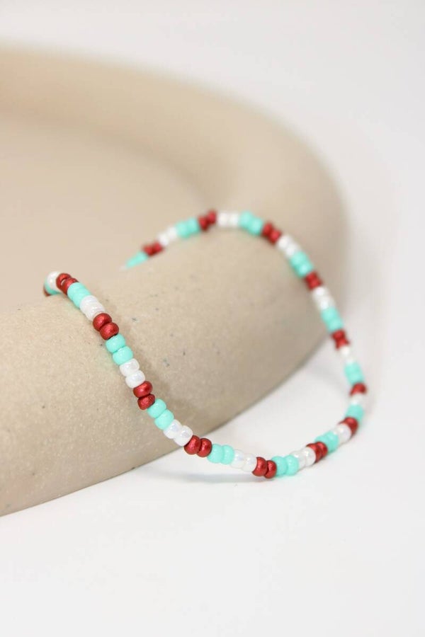 Armband rood/wit/blauw.