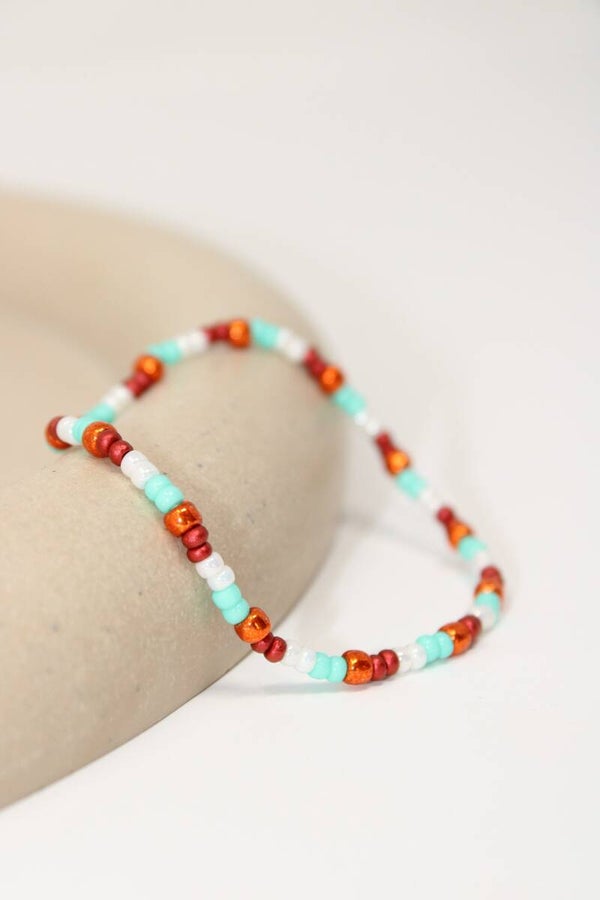 Armband rood/wit/blauw/oranje