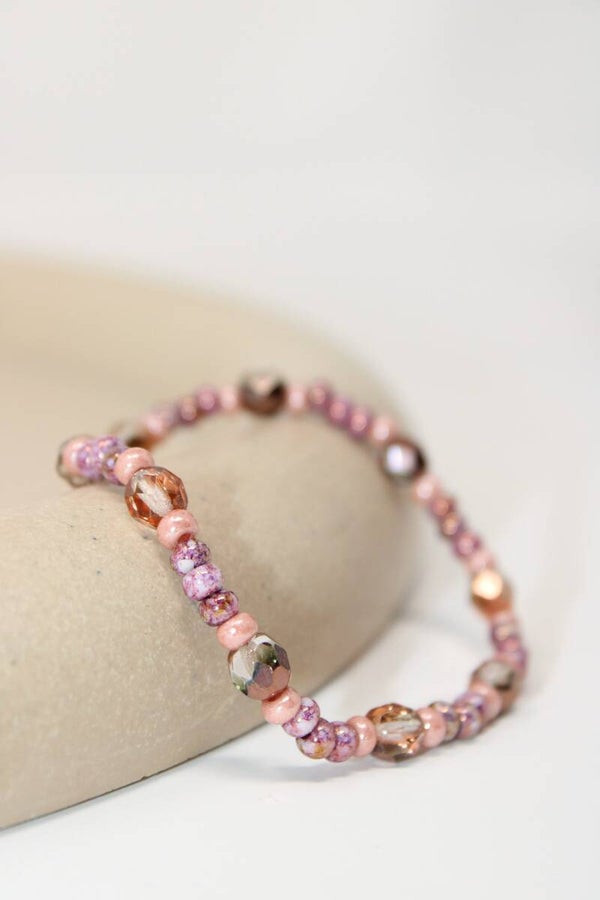 Armband mix zalm kleuren