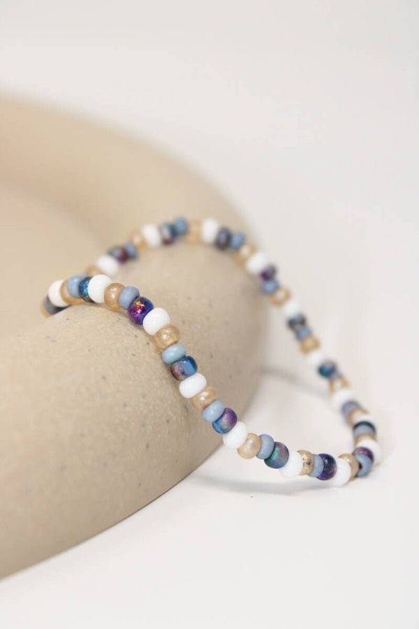 Armband wit/blauw