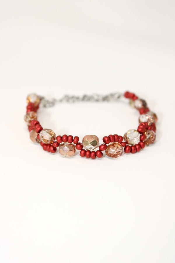 Armband rood/mix