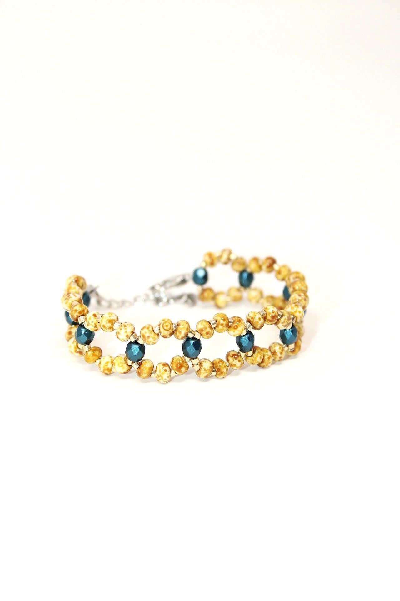 Armband geel/blauw