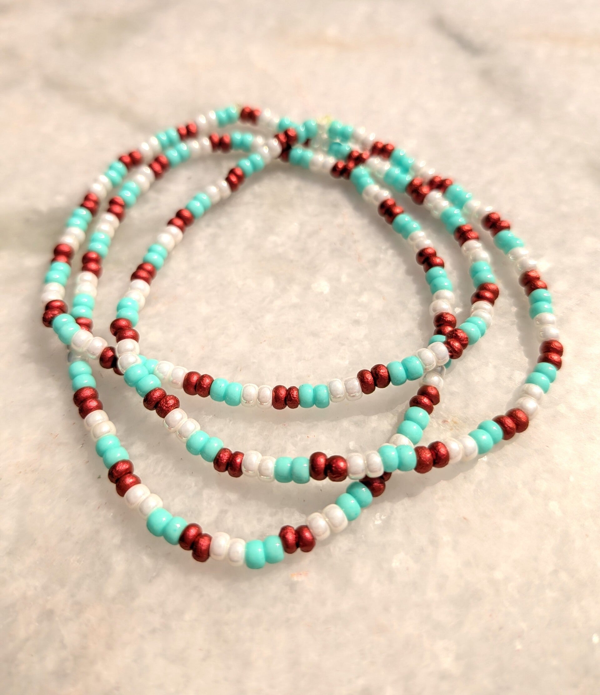 Armband rood/wit/blauw