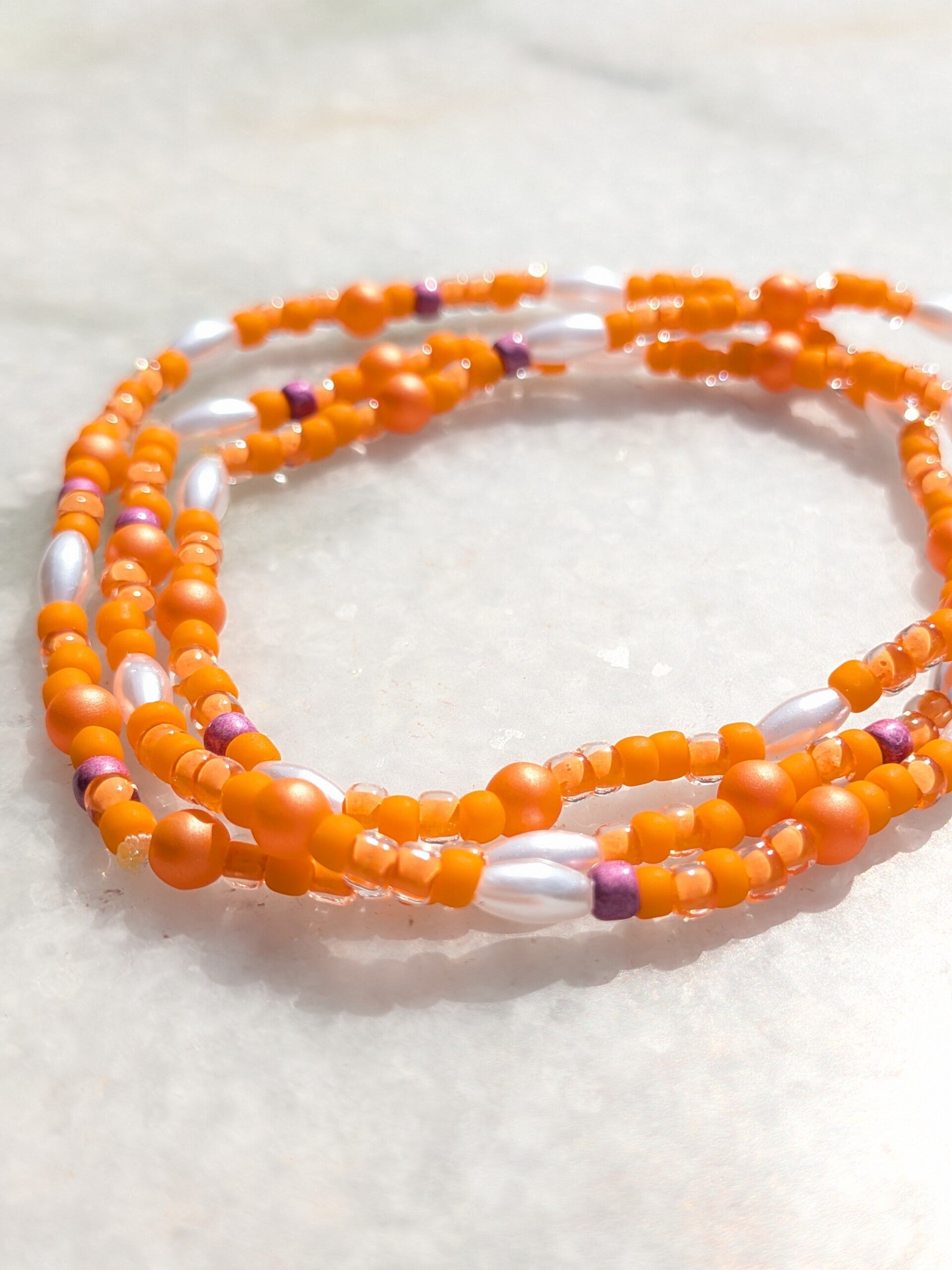Armband oranje/paars