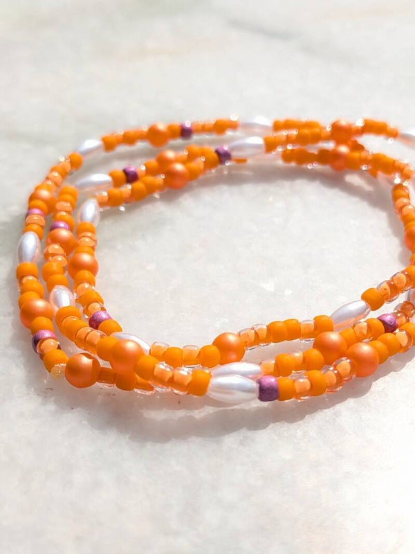 Armband oranje/paars