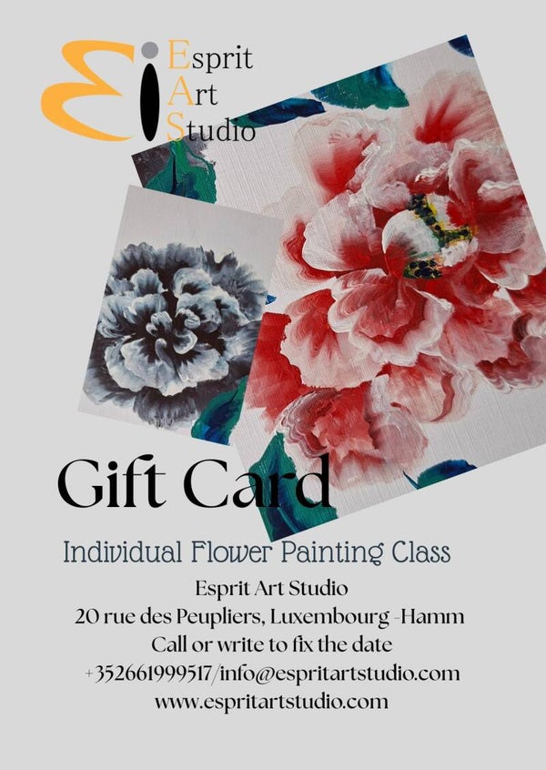 GIFT CARD for 1 Flower Painting Class