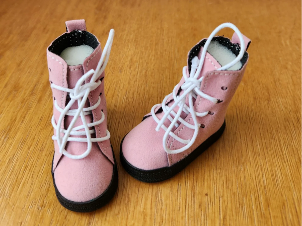 Bottes roses en suédine 60mm