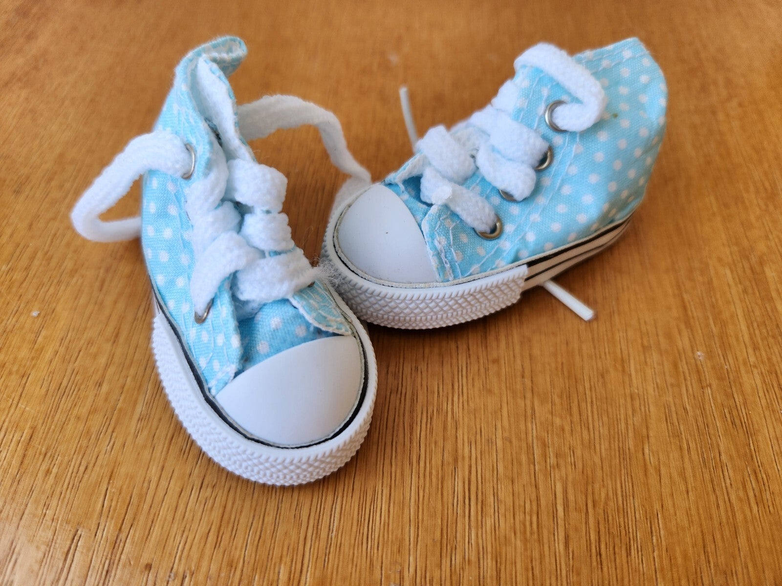 Baskets bleues à pois 72mm en toile