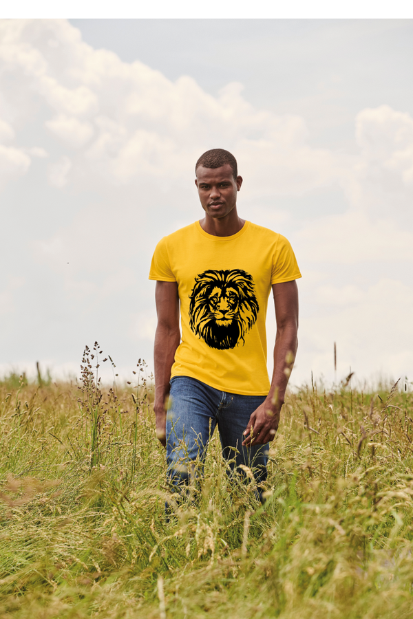 T-shirt jaune Lion Savane