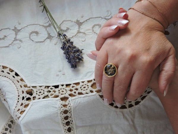 Bague artisanale délicate et poétique " Collection "Brise de provence"