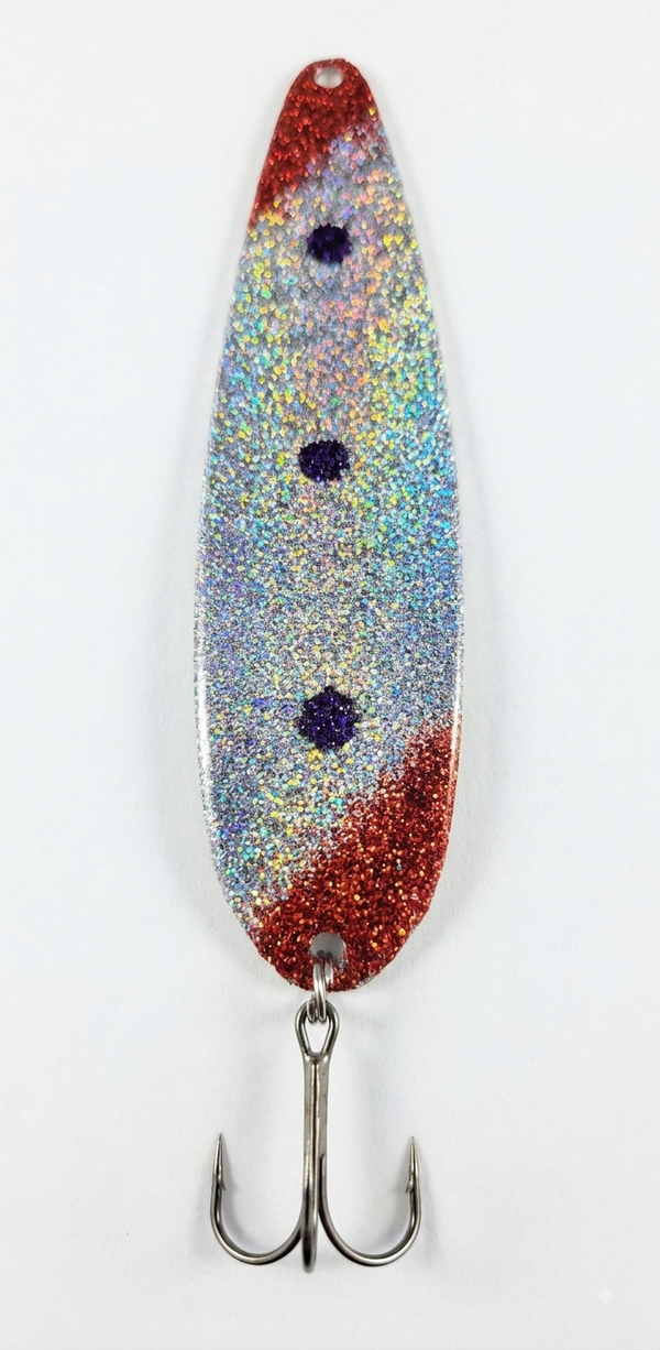 Nova Galaxy-Silver/Red Holographic Magnum Spoon 4 3/4-inch