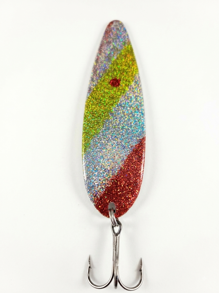 Nova Galaxy-Silver/Green/Red Holographic Magnum Spoon 4 3/4-inch