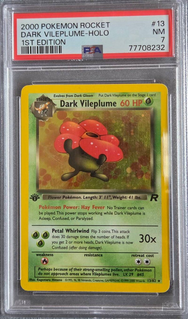 Dark Vileplume 1ST Edition PSA 7