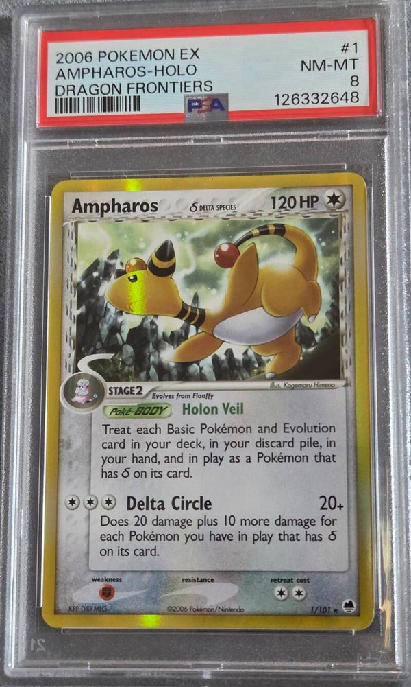 Ampharos Dragon Frontiers PSA 8