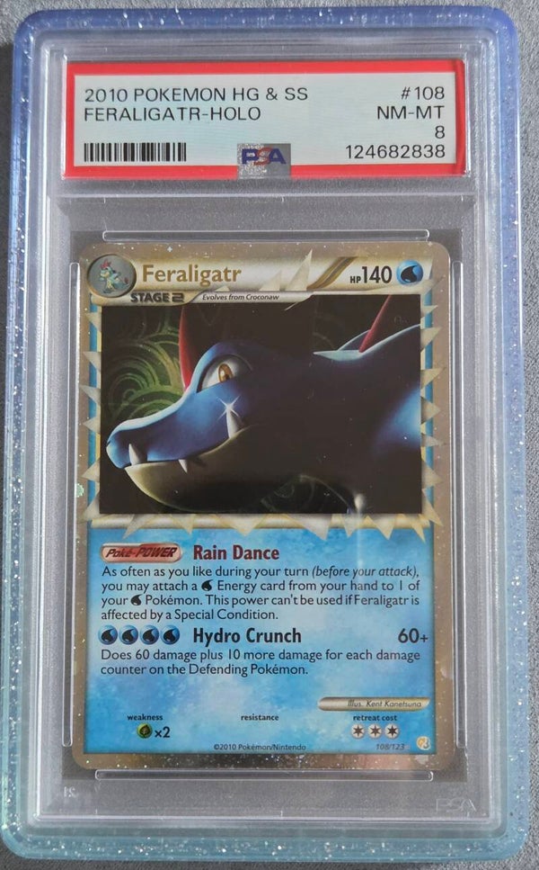 Feraligatr HG & SS 108 PSA 8