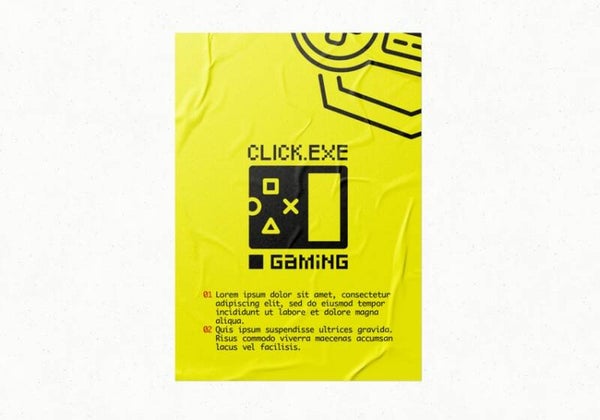 50ex Affiches A2 Fluo Jaune