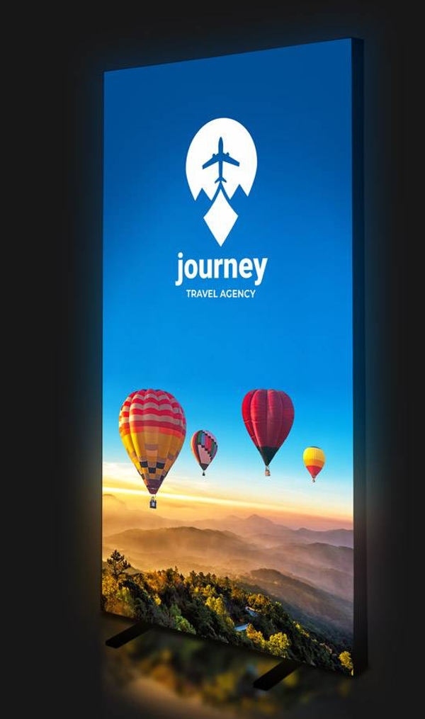 Totem Lumineux  1x2m Noir ou Argent