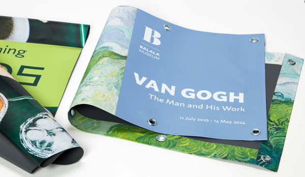 Banderole Publicitaire 300x100cm PVC Quadri + Oeillets