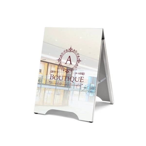 Chevalet Stop-Trottoir Miroir 50 x 70 cm Impression Double-Face 1 couleur