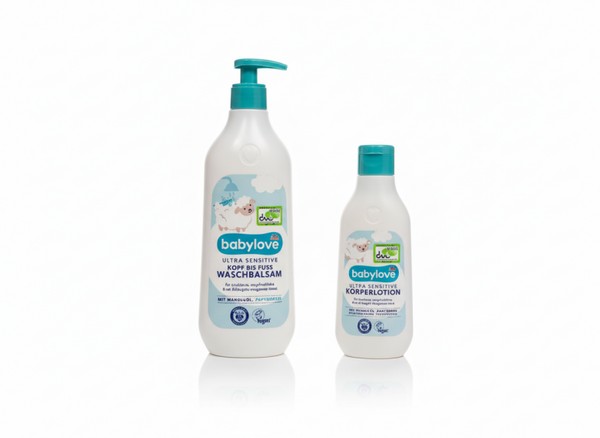 Duo de Soins Bébé Babylove : Baume Lavant et Lotion Hydratante