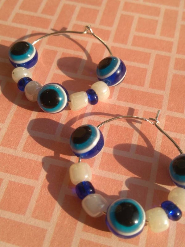 Evil eye earrings