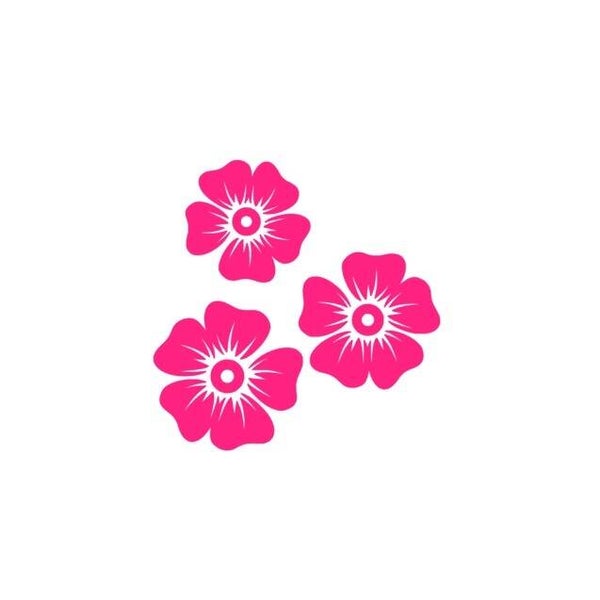 Fatbike stickers - set van 3 bloemen