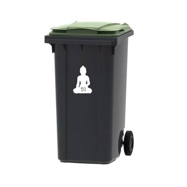 Vuilnisbak sticker | kliko sticker | container sticker |  Bouddha 3