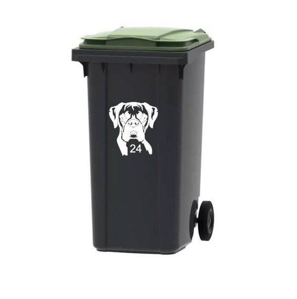 Vuilnisbak sticker | kliko sticker | container sticker | Boxer