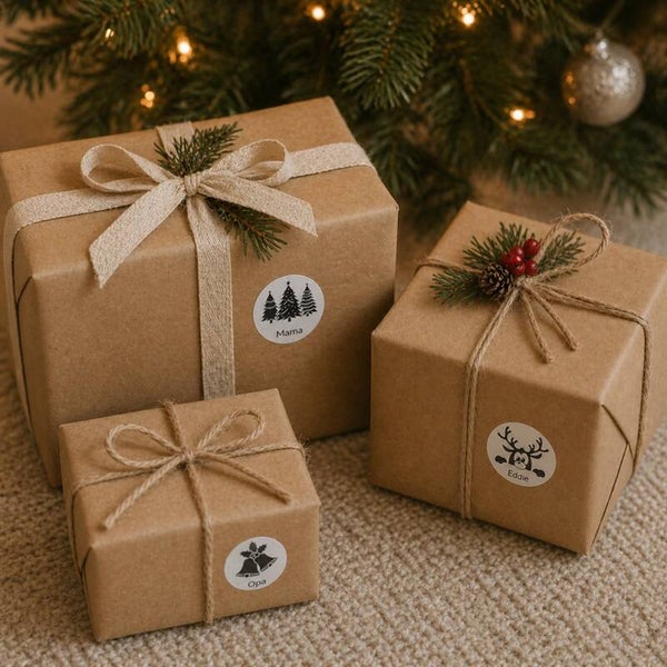 Cadeaustickers kerst
