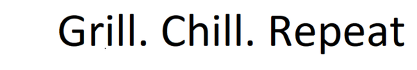 Grill. Chill. Repeat | bbq sticker 🔥  wit / zwart