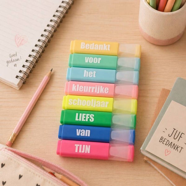DIY - stickers voor 8 highlighters