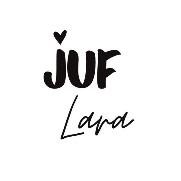 Katoenen tas - juf met naam 1 LIEFST.COM