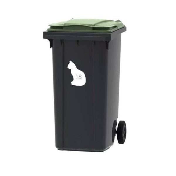 Vuilnisbak sticker | kliko sticker | container sticker |  Kat