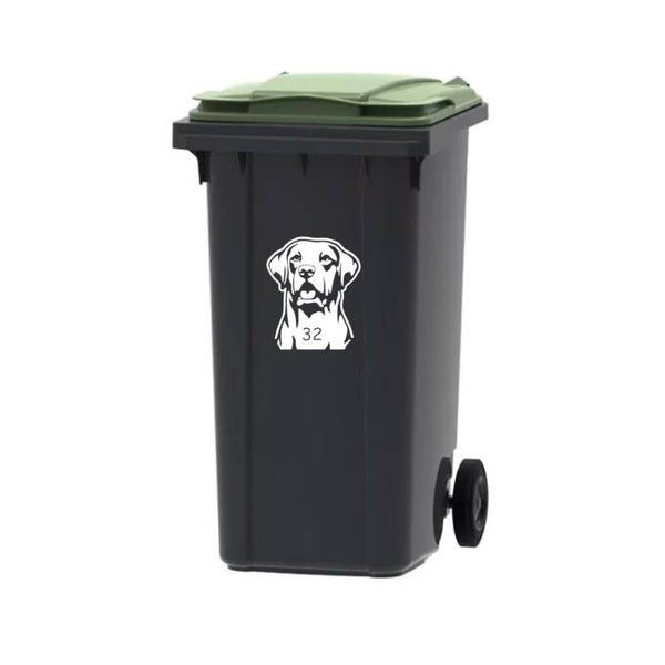 Vuilnisbak sticker | kliko sticker | container sticker |  Labrador