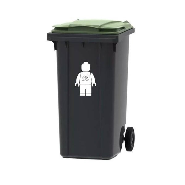 Vuilnisbak sticker | kliko sticker | container sticker |  Lego