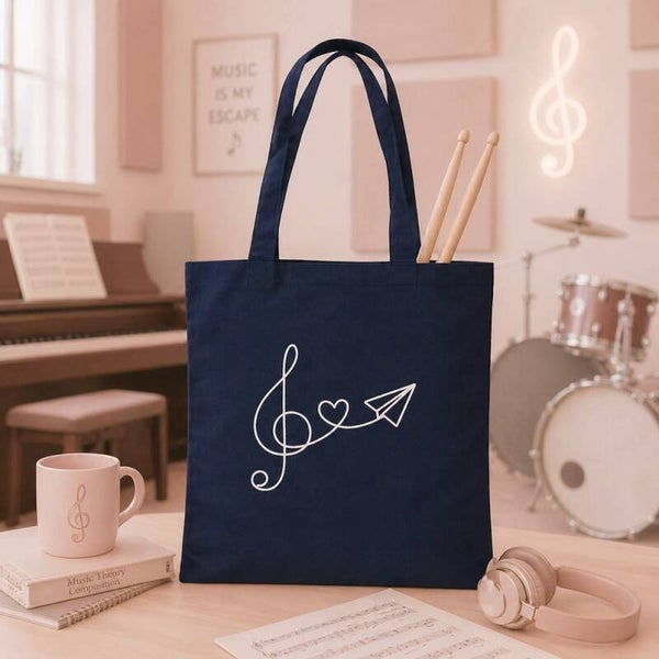 Katoenen tas - muzieknoot LIEFST.COM