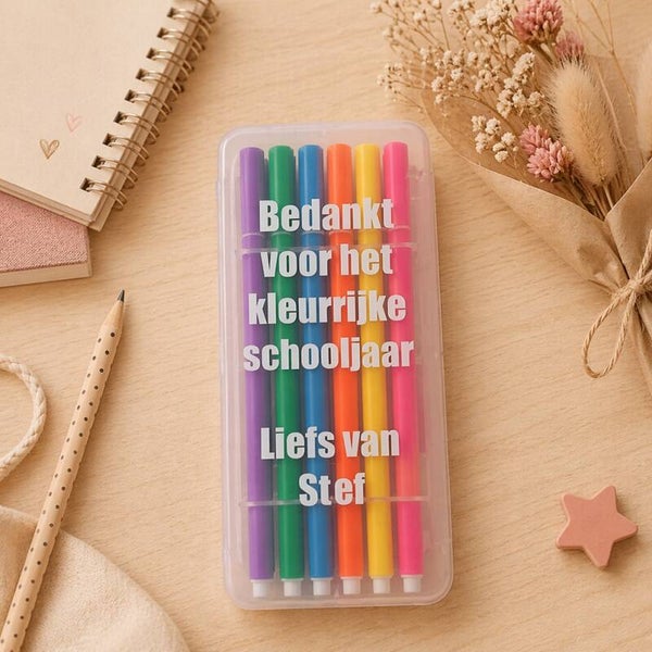 DIY- sticker voor pennendoosje