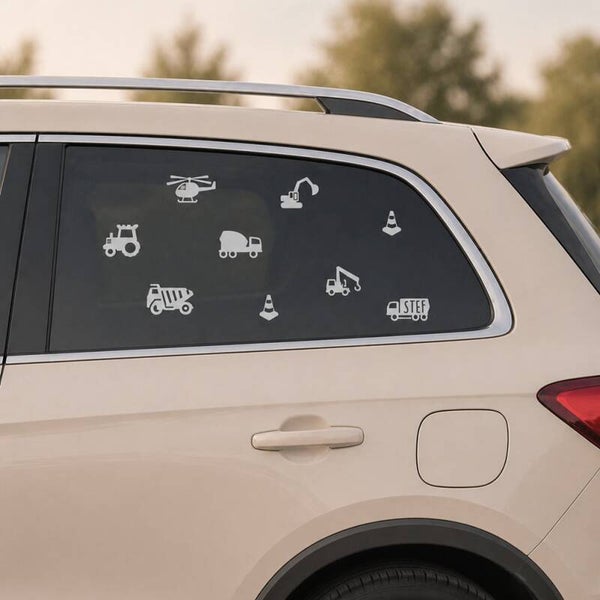 Raamstickers Werkauto's