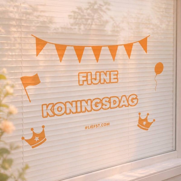 Statische raamsticker koningsdag
