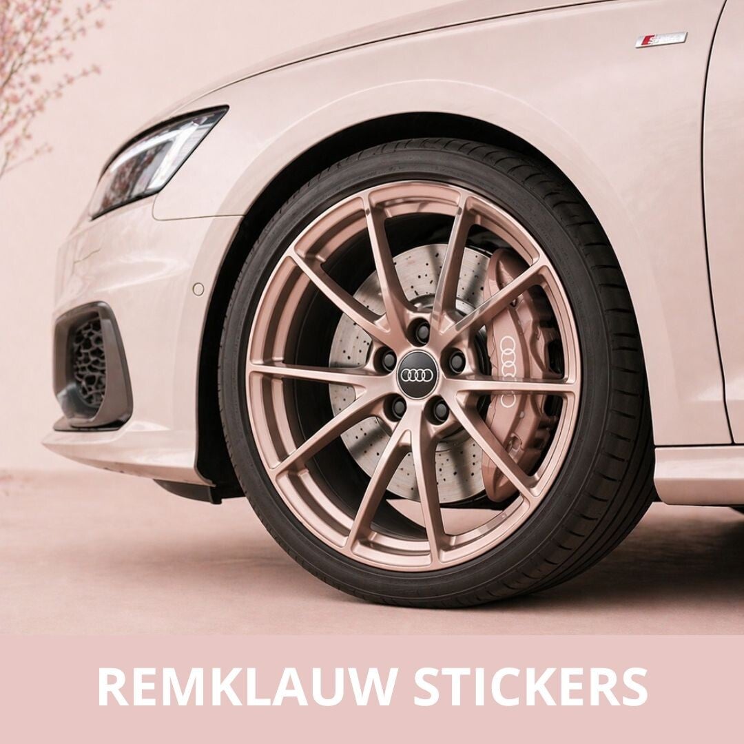 Hittebestendige remklauwstickers voor Audi, BMW en Volkswagen – autostickers met merklogo voor sportieve uitstraling