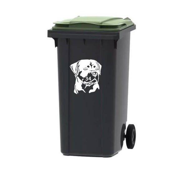 Vuilnisbak sticker | kliko sticker | container sticker |  Rottweiler