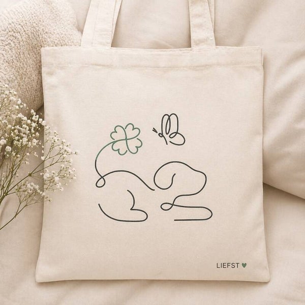 Katoenen tas - honden LIEFST.COM